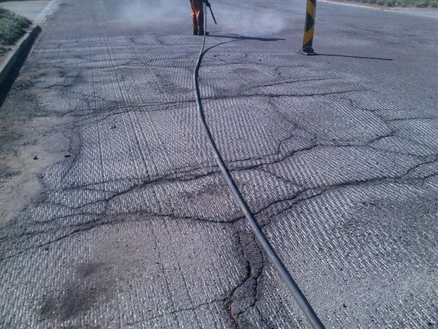 Crack Seal Cleaning
